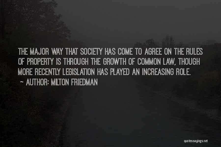 Rules Of Society Quotes By Milton Friedman