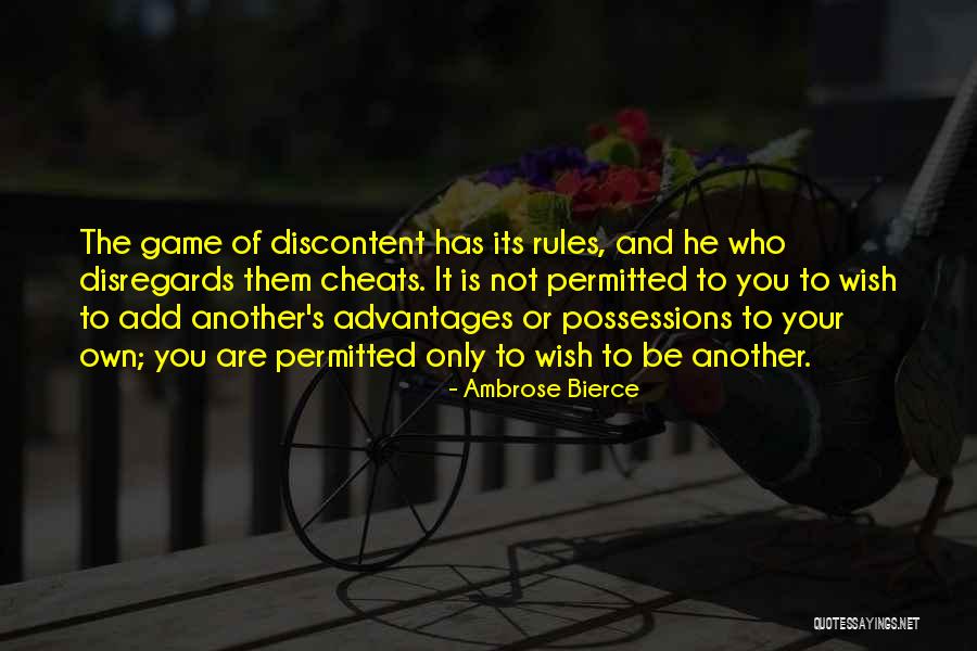 Rules Of The Game Quotes By Ambrose Bierce