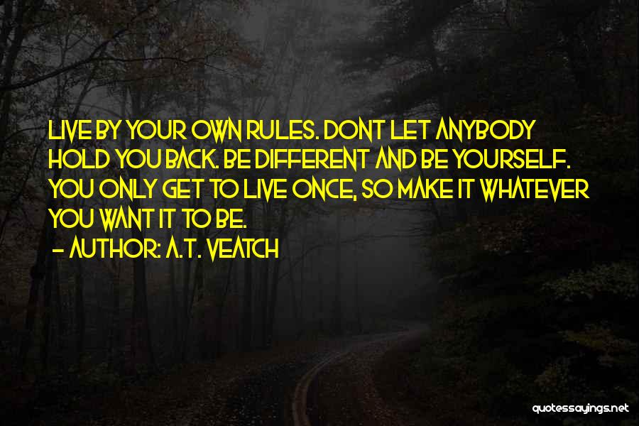 Rules To Live By Quotes By A.T. Veatch