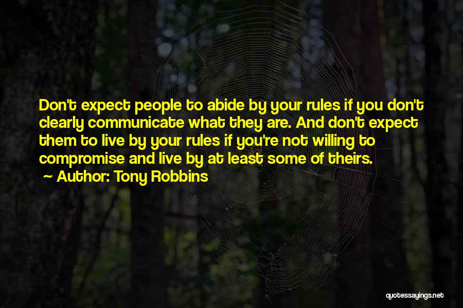 Rules To Live By Quotes By Tony Robbins