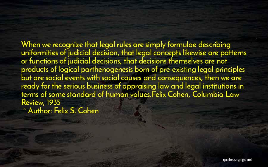Rules Without Consequences Quotes By Felix S. Cohen