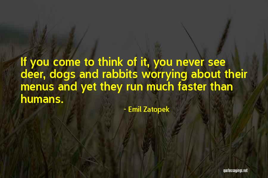 Run Faster Quotes By Emil Zatopek