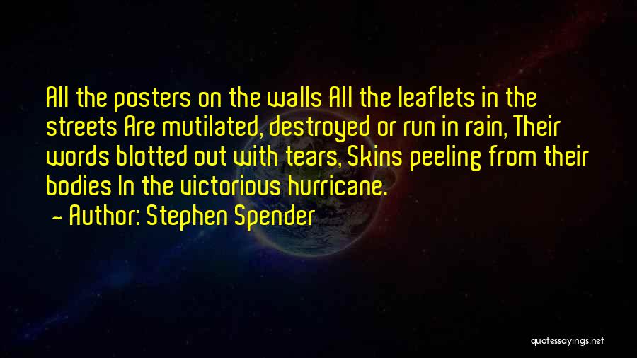 Run Out Of Tears Quotes By Stephen Spender