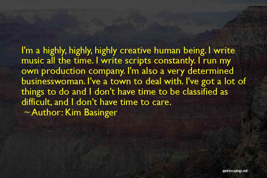 Running A Company Quotes By Kim Basinger