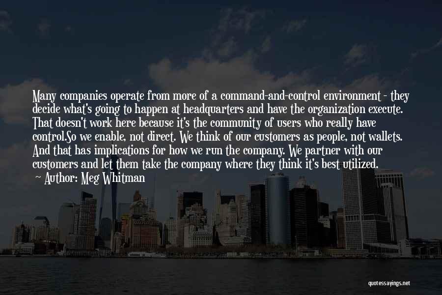 Running A Company Quotes By Meg Whitman