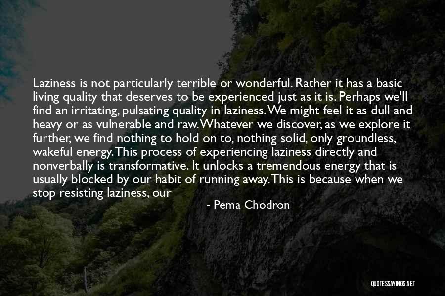 Running Away And Life Quotes By Pema Chodron Running Away And Life Quotes By Pema Chodron
