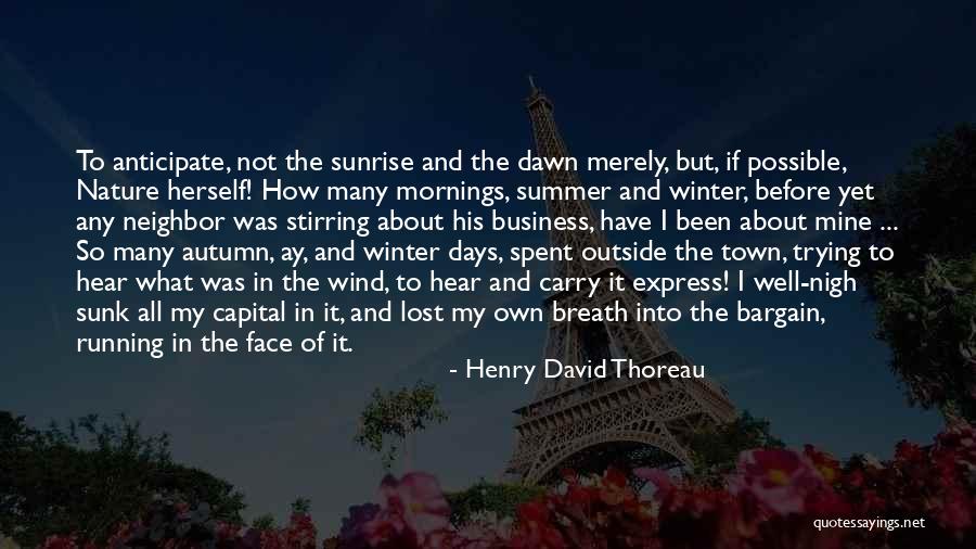 Running Into The Wind Quotes By Henry David Thoreau