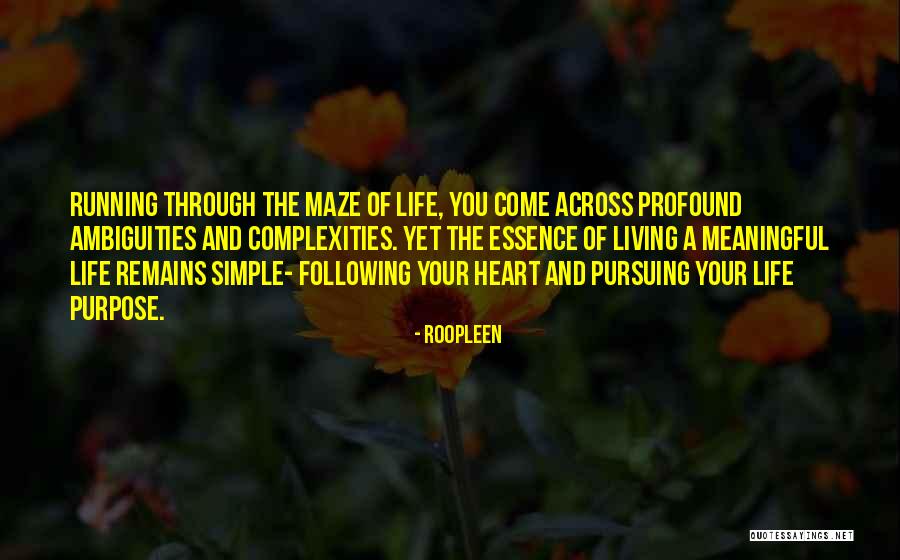 Running Through Life Quotes By Roopleen