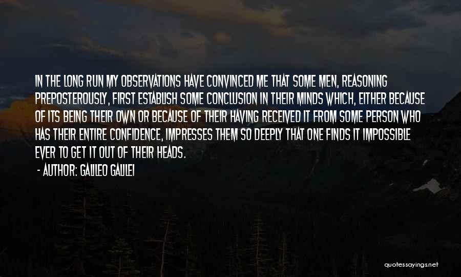 Running With Confidence Quotes By Galileo Galilei