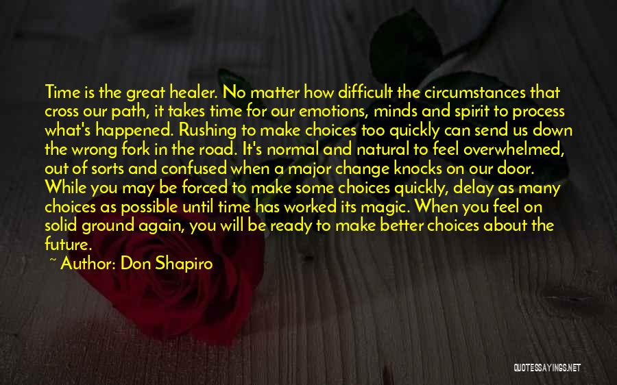 Rushing Life Quotes By Don Shapiro