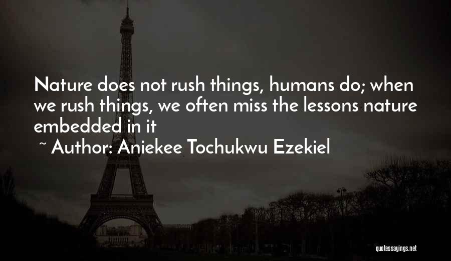 Rushing Love Quotes By Aniekee Tochukwu Ezekiel