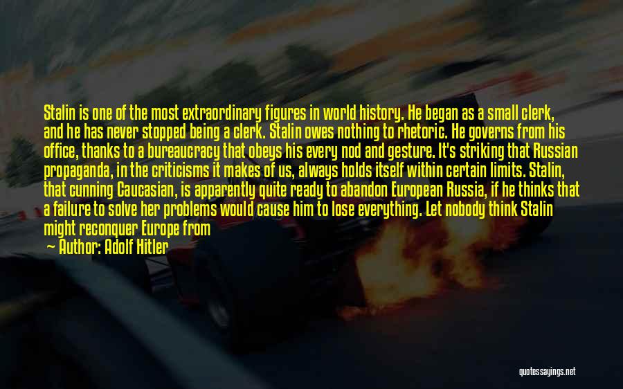 Russian Quotes By Adolf Hitler