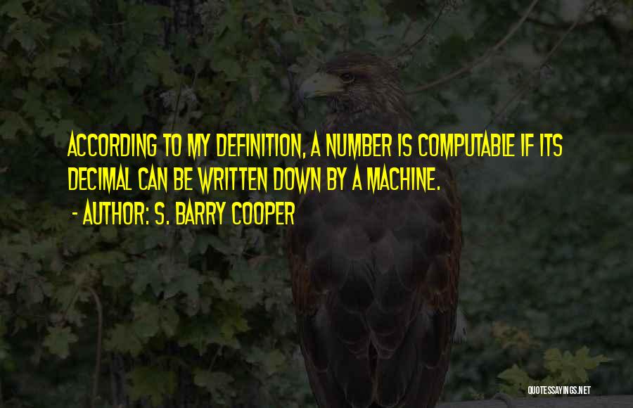 S. Barry Cooper Quotes 471243