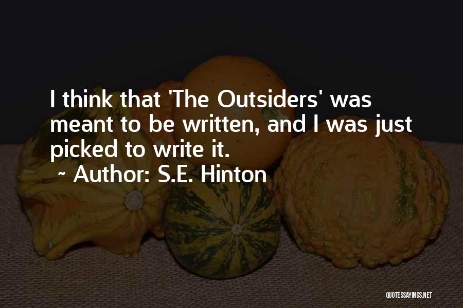 S.E. Hinton Quotes 205731