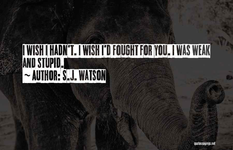 S.J. Watson Quotes 305283