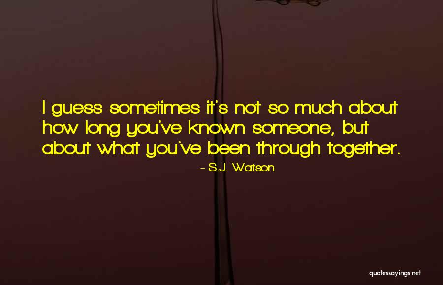 S.J. Watson Quotes 904760