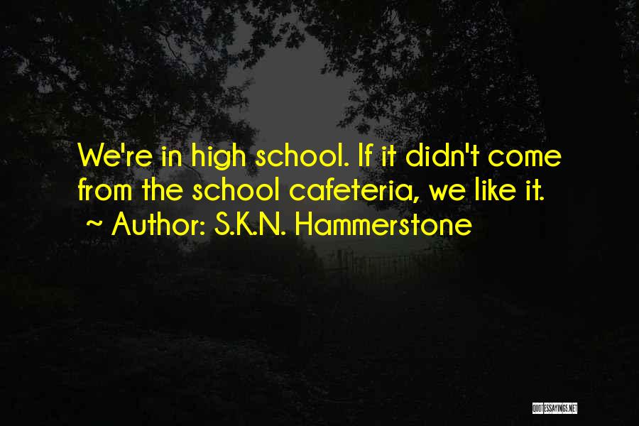 S.K.N. Hammerstone Quotes 1407200