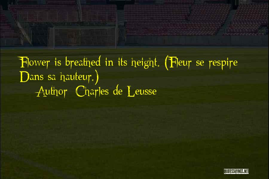 Sa Quotes By Charles De Leusse