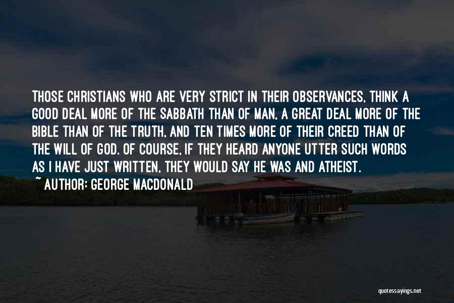 Sabbath Quotes By George MacDonald
