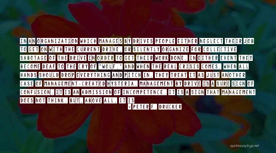 Sabotage Quotes By Peter F. Drucker