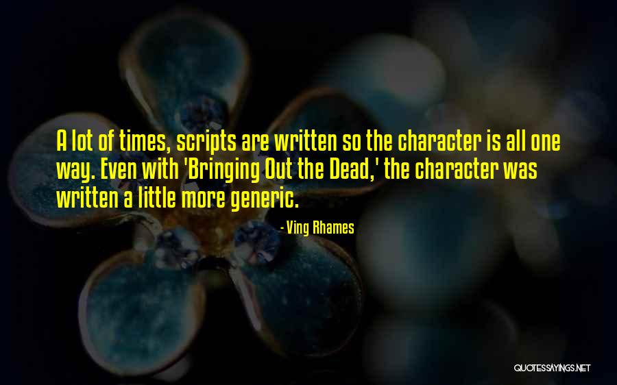 Sacheverell Riots Quotes By Ving Rhames