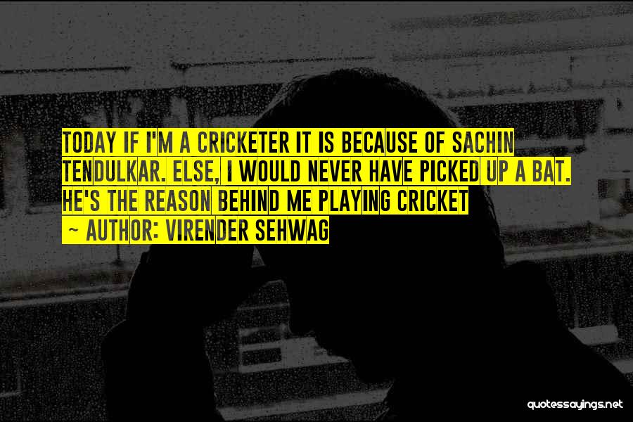 Sachin's Quotes By Virender Sehwag