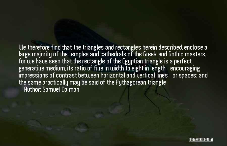 Sacred Geometry Quotes By Samuel Colman