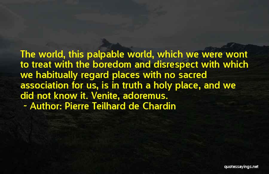 Sacred Places Quotes By Pierre Teilhard De Chardin