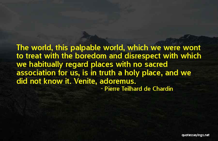 Sacred Places Quotes By Pierre Teilhard De Chardin