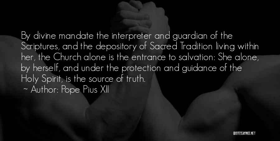 Sacred Scripture Quotes By Pope Pius XII