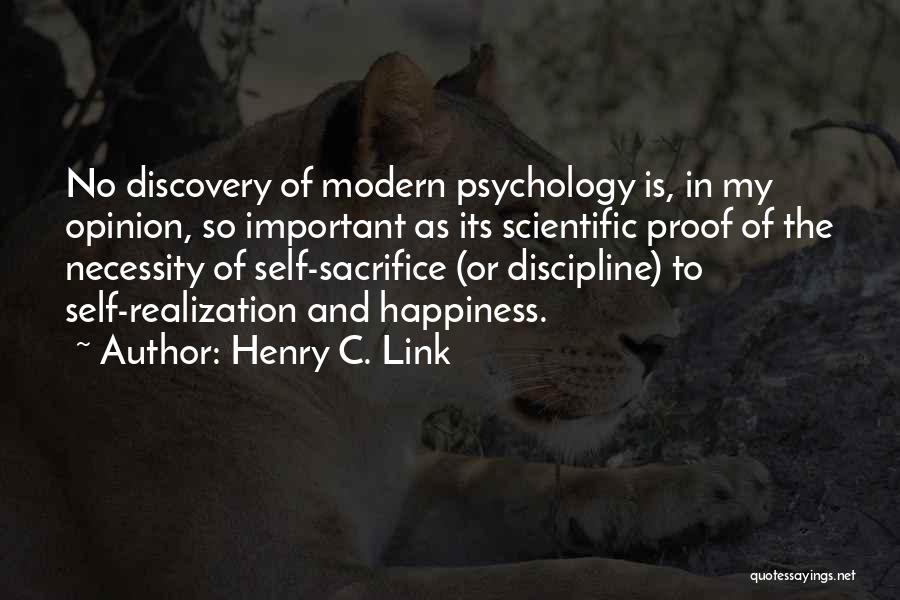 Sacrifice And Happiness Quotes By Henry C. Link