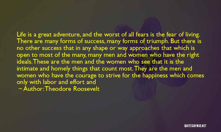 Sacrifice And Happiness Quotes By Theodore Roosevelt