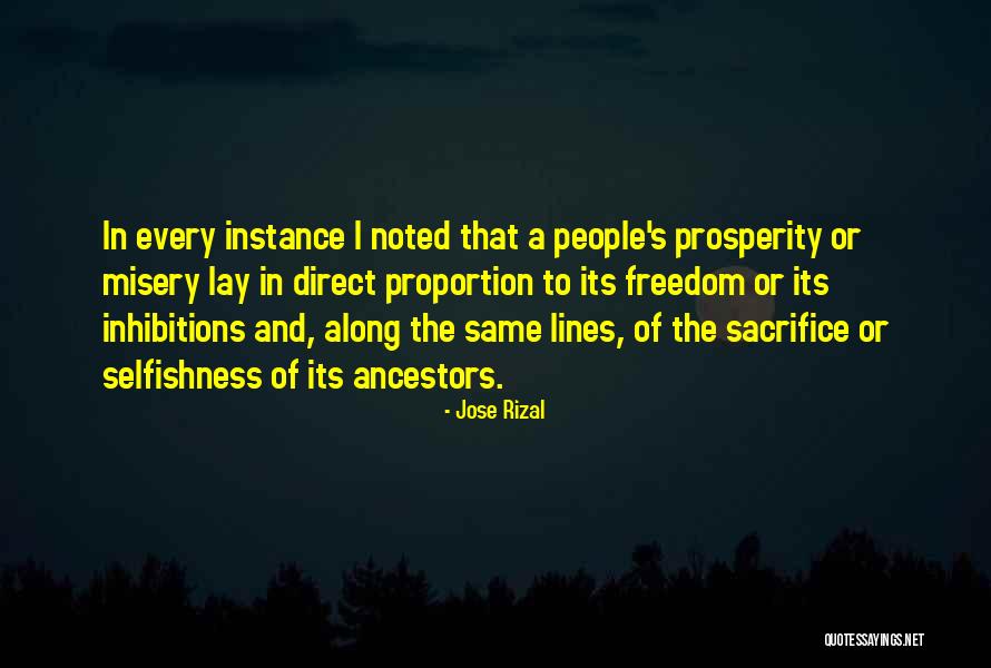 Sacrifice And Selfishness Quotes By Jose Rizal