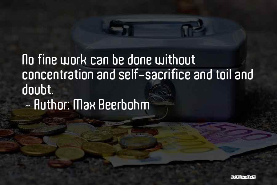 Sacrifice And Success Quotes By Max Beerbohm
