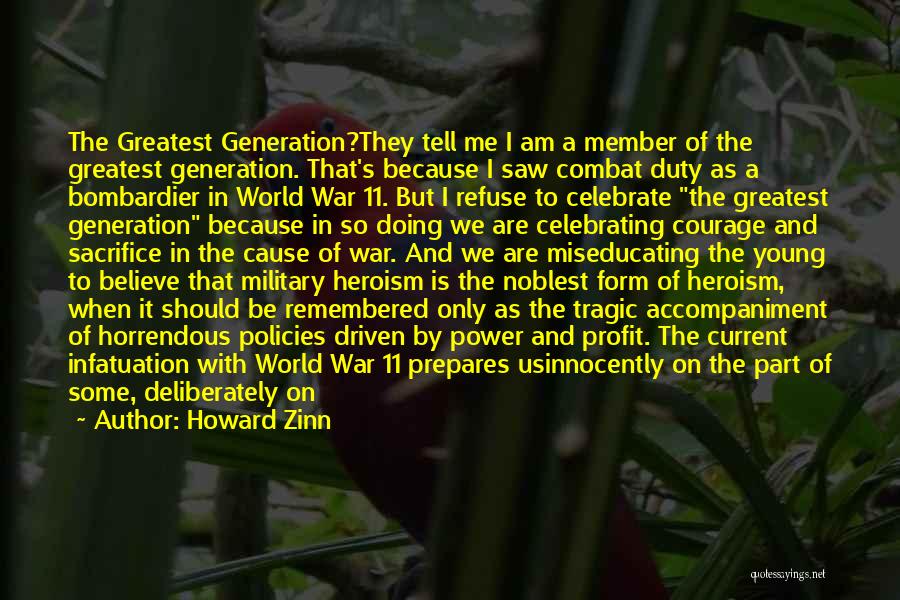 Sacrifice And War Quotes By Howard Zinn