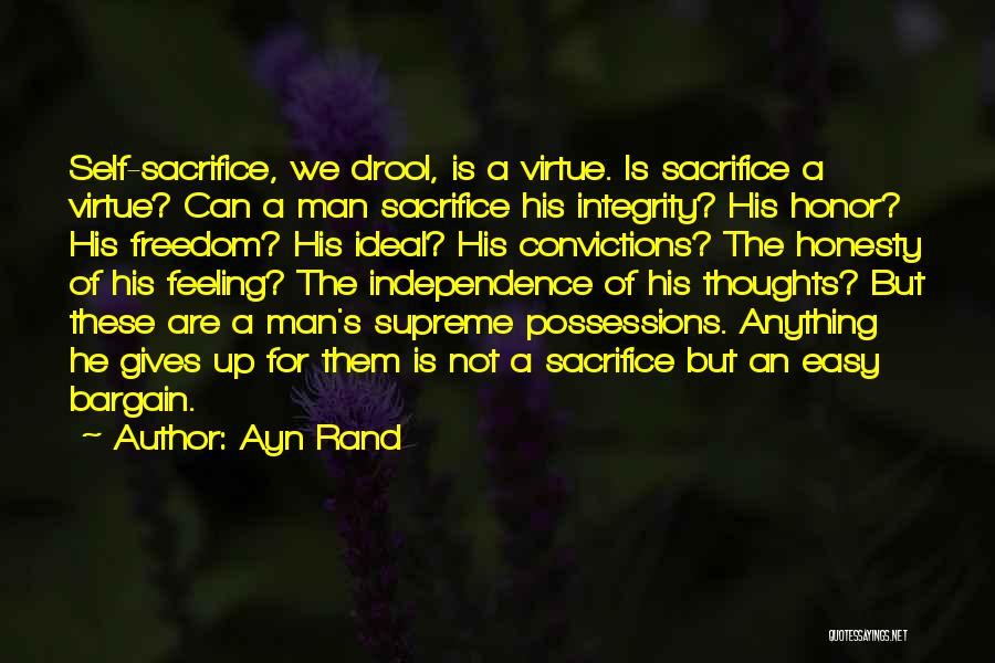 Sacrifice For Quotes By Ayn Rand