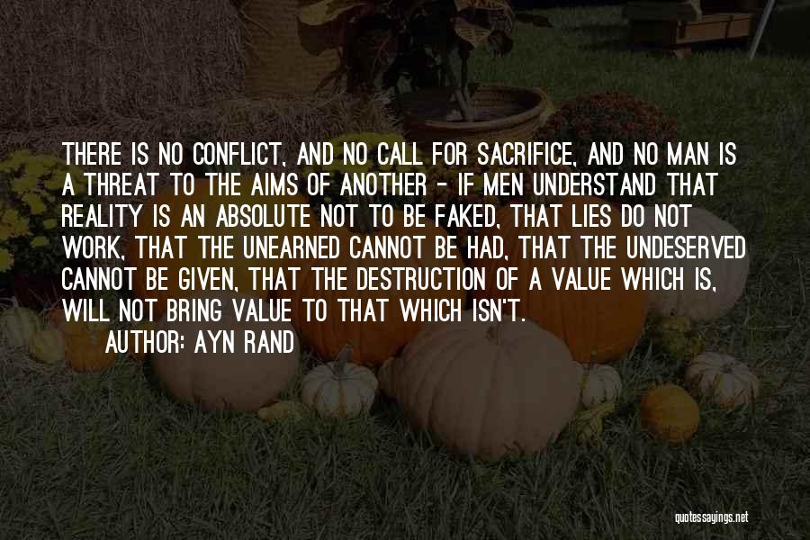 Sacrifice For Work Quotes By Ayn Rand