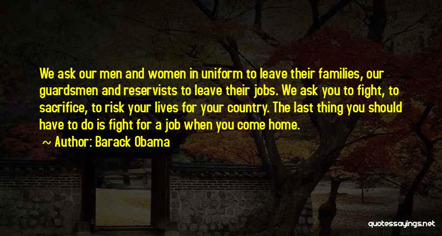 Sacrifice For Your Country Quotes By Barack Obama