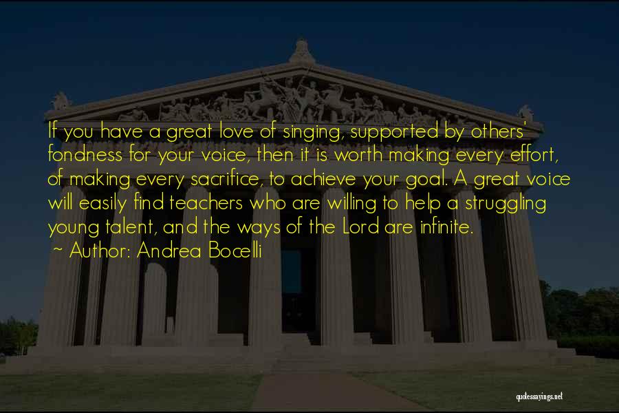 Sacrifice Love For Others Quotes By Andrea Bocelli