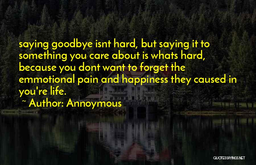 Sad And Goodbye Quotes By Annoymous