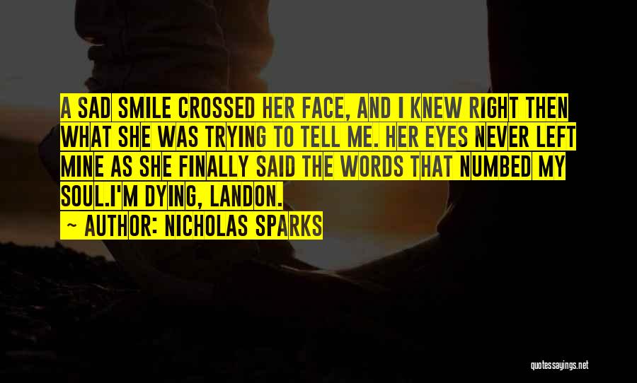 Sad And Smile Quotes By Nicholas Sparks