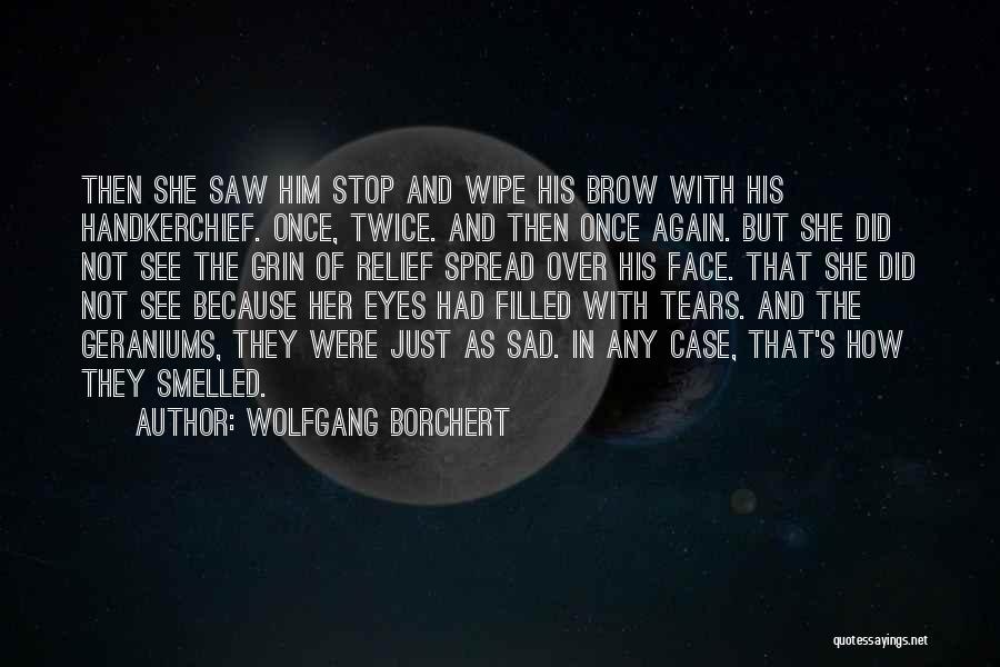 Sad Because Of Him Quotes By Wolfgang Borchert