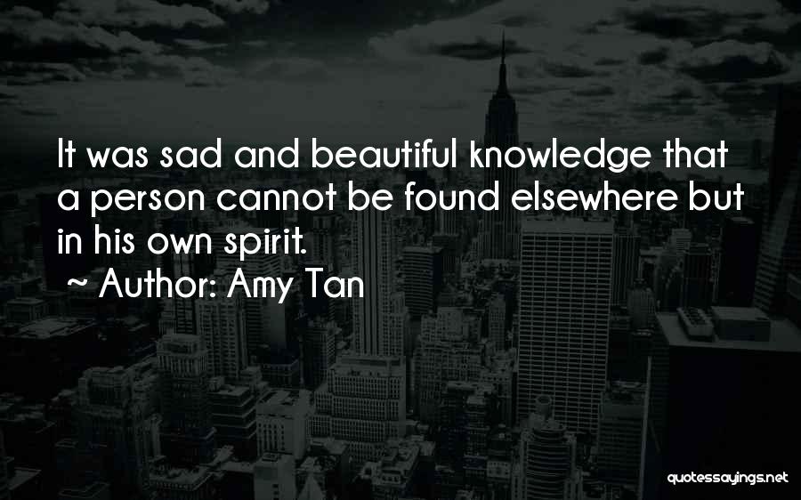 Sad But Beautiful Quotes By Amy Tan