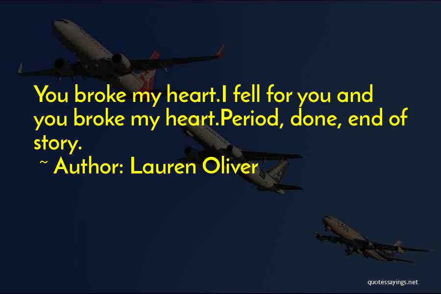 Sad Heartbreak Quotes By Lauren Oliver