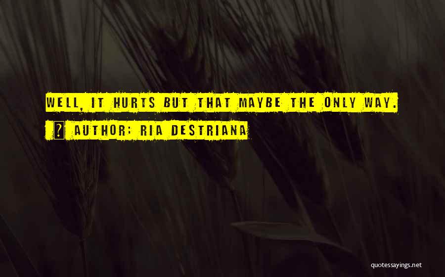 Sad Hurt Quotes By Ria Destriana