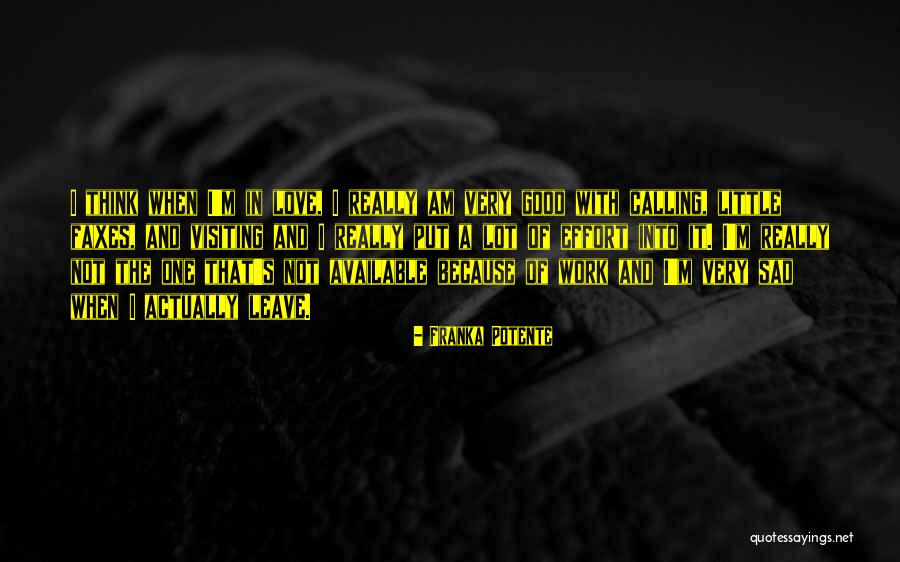 Sad Little Love Quotes By Franka Potente Sad Little Love Quotes By Franka Potente