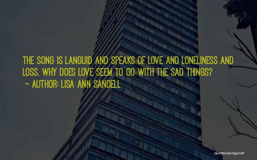 Sad Love With Quotes By Lisa Ann Sandell
