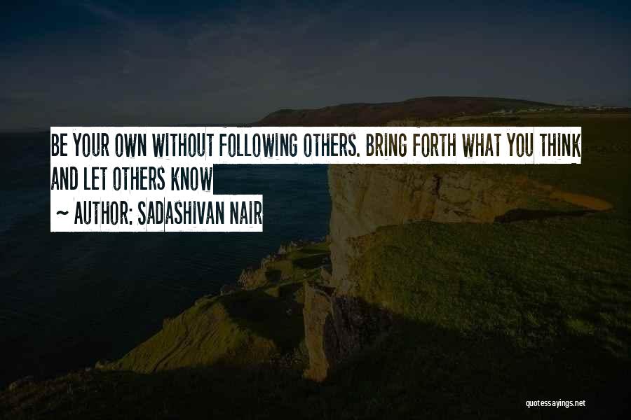 Sadashivan Nair Quotes 2231991