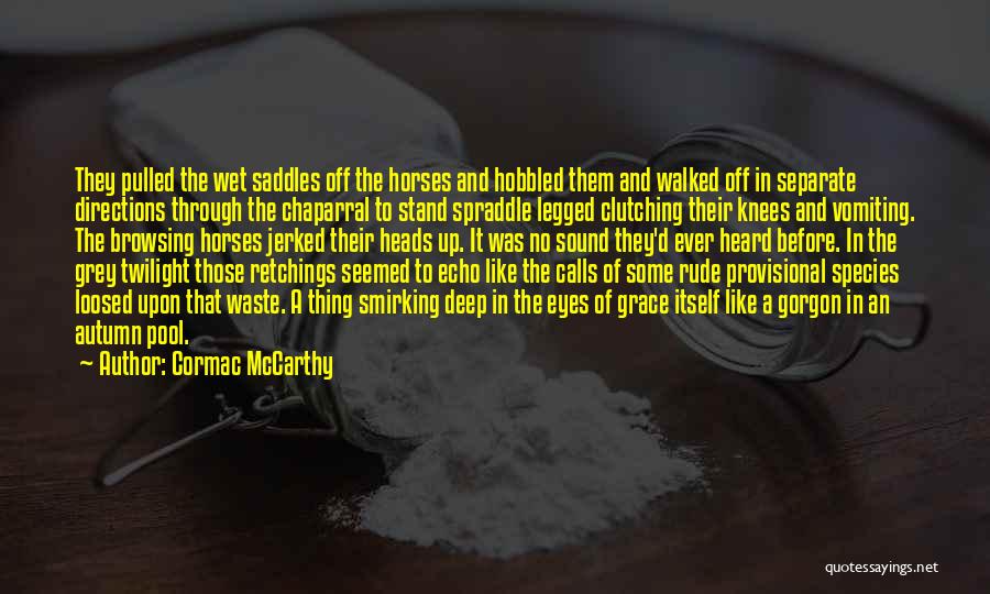 Saddles Quotes By Cormac McCarthy Saddles Quotes By Cormac McCarthy