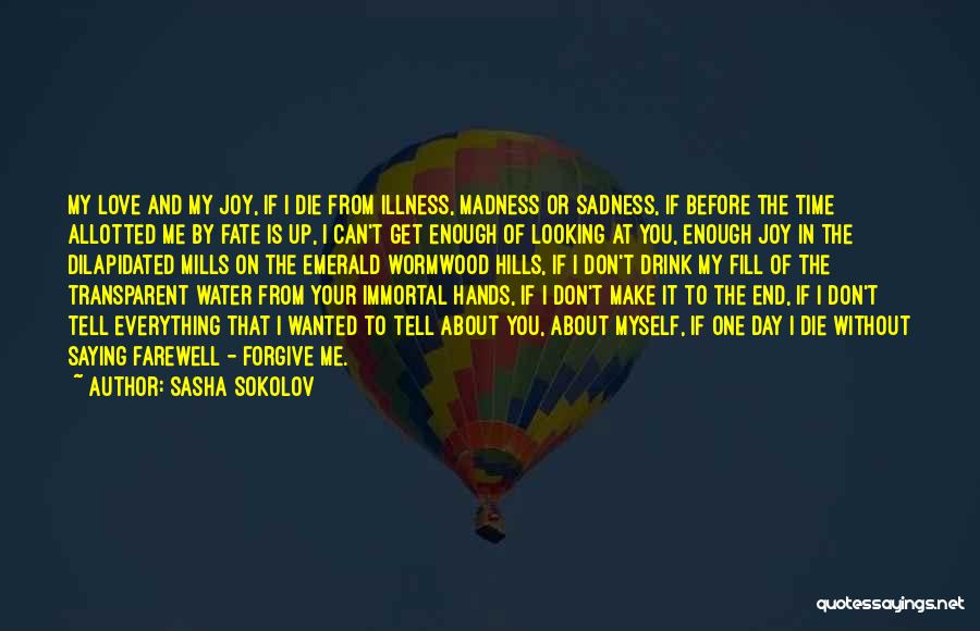 Sadness And Love Quotes By Sasha Sokolov